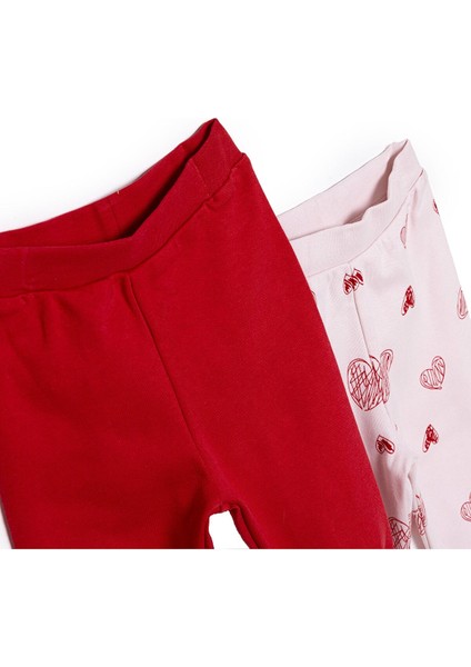 Basic Kız Kalp Desenli 2li Patiksiz Alt Kız Bebek modelleri