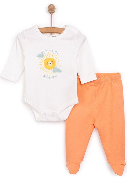 Güneş Baskılı Yenidoğan Kız Body-Patikli Alt Kız Bebek