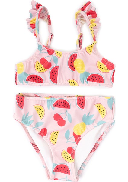Meyveler Baskılı Kız Bikini Takımı Kız Bebek