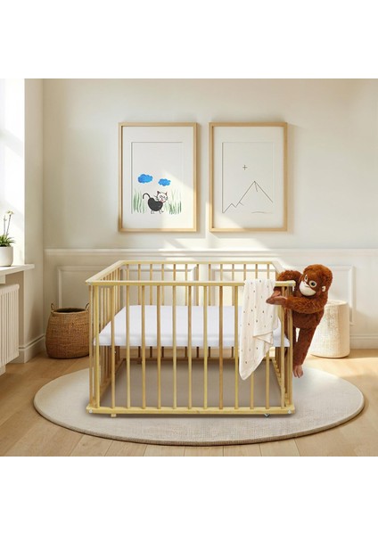 80X100 Ahşap Oyun Parkı
