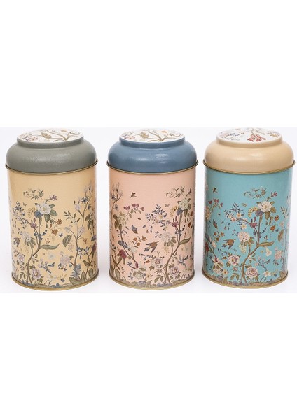 3'lü Metal Saklama Kabı Seti, 10.5 Cm, Çok Renkli, Dayanıklı ve Şık Tasarım fiyatları