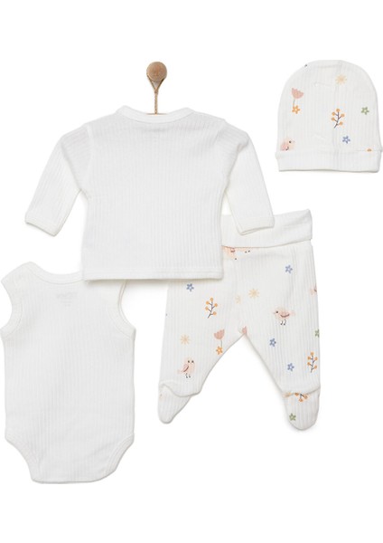 Yenidoğan Kız Kuş Desenli Prematüre Set Kız Bebek