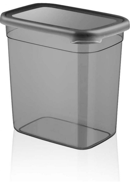 6 Adet Jumbo Boy Dikdörtgen Saklama Kabı 2000 ml Antrasit