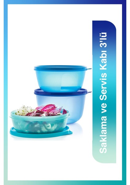 Saklama ve Servis Kabı 3'lü Set