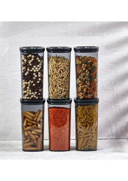 6 x Adet Füme Locko Vakumlu Sızdırmaz Saklama Kabı 2lt & Erzak Kabı fiyatları