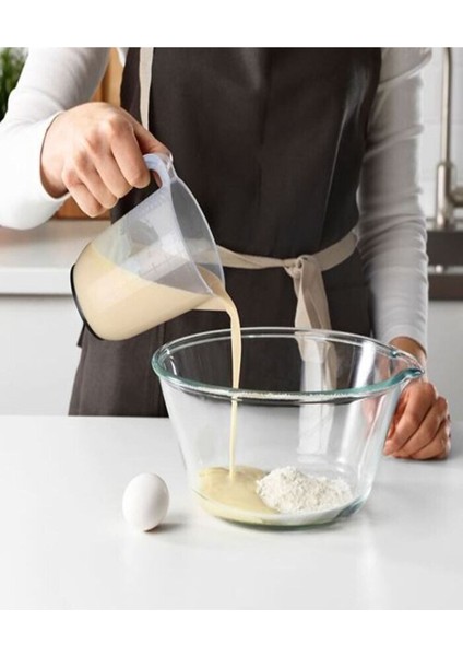 Şeffaf 1 Lt Plastik Ölçek, Kaymaz Taban, Dayanıklı ve Pratik Kullanım fiyatları
