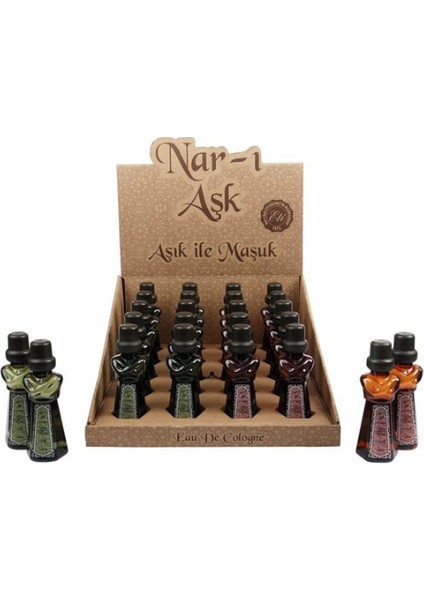Nar-ı Aşk Parfüm Kolonya Aşık - Maşuk 80 ml Pet Şişe - 20 x 1 Std