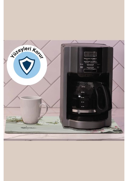 Kahve Makinesi Matı Sıvı Geçirmez Kaymaz Yıkanır Çaycı Çay Espresso Makinesi Pad 35X45CM 27250216