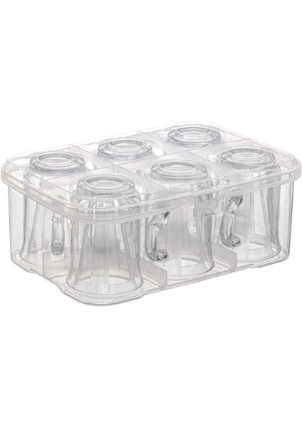 Şeffaf su bardağı ve kupa taşıma saklama kabı, turuncu renk, dayanıklı plastik modelleri