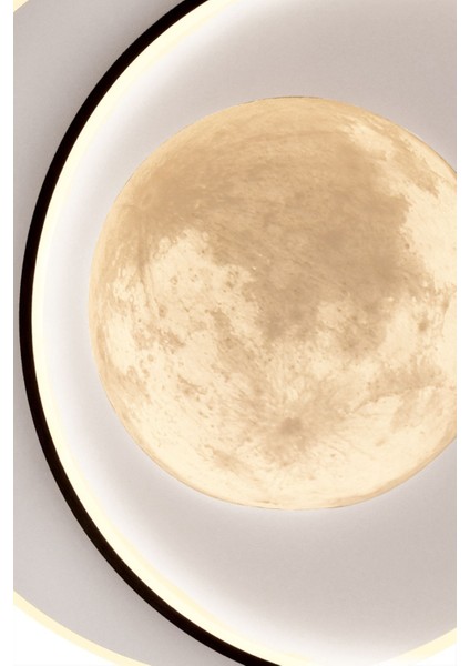 Dolunay 50 cm 3 Renk Işık Mod'lu (Beyaz Sarı Gün Işığı) Mutfak Yatak Odası Salon LED Avize fırsatları