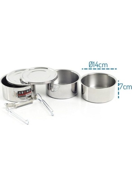 Çelik 3'lü Yemek Saklama Kabı, 14x7 cm, dayanıklı ve şık tasarım fiyatları