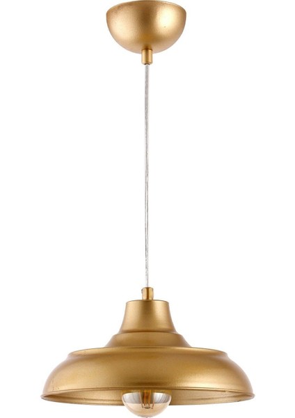Retro Rustik Model Modern Metal Tekli Gold Sarkıt Avize Cafe