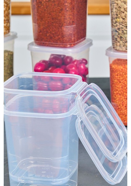12 Parça Şeffaf Kapaklı Saklama Kabı Seti, 1,15 Lt, Beyaz, Plastik, 6 Parça fiyatları