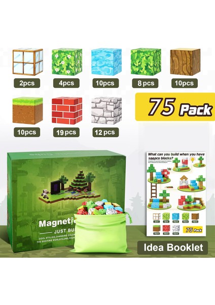 Mini Manyetik Yapı Bloğu Oyuncakları Çocuk Eğitici Oyuncakları Oluşturun (Resimde Işaretlenen Miktara Göre) (Yurt Dışından)