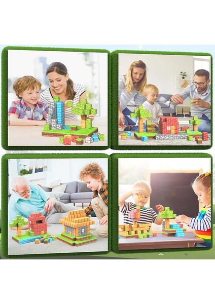 Mini Manyetik Yapı Bloğu Oyuncakları Çocuk Eğitici Oyuncakları Oluşturun (Resimde Işaretlenen Miktara Göre) (Yurt Dışından)