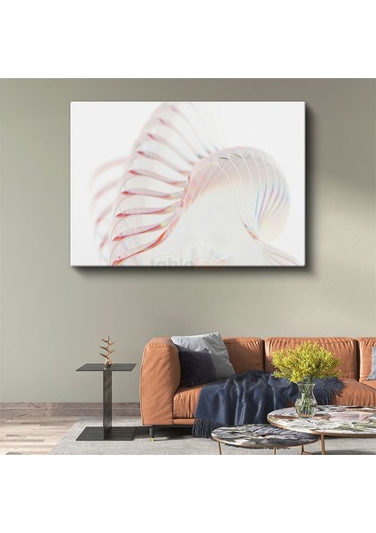 Kristal Dalga - Minimalist Holografik Spiral Kanvas Tablo
