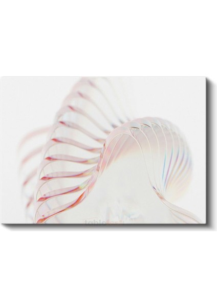 Kristal Dalga - Minimalist Holografik Spiral Kanvas Tablo