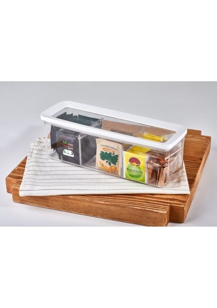 Şeffaf dikdörtgen derin saklama kabı, 2x2500 ml, pratik ve kullanışlı depolama çözümü