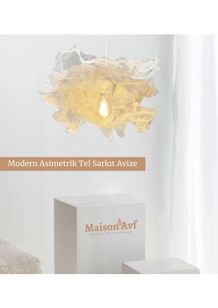 Modern Asimetrik Tel Sarkıt Avize