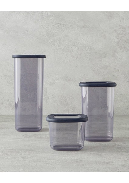 Antrasit 3'lü Saklama Kabı Seti, Pratik ve Şık Mutfak Gereçleri