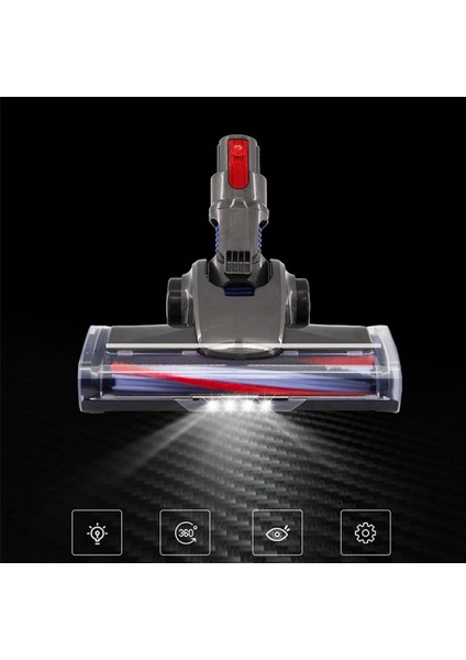 V7 V8 V10 V11 Elektrikli Süpürgeler Için 2x Zemin Başlığı Silindir Fırçası Parçaları Döndürülebilir Ek Parça (Yurt Dışından)