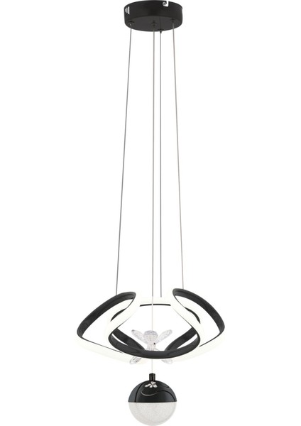 Oscar Siyah Modern Sarkıt LED Avize Günışığı Salon Mutfak Oda Hol Ledli Avize fiyatları