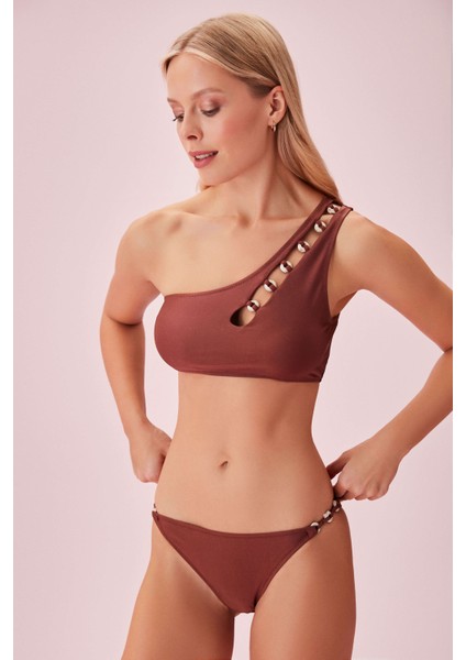 Maya Tek Omuz Aksesuarlı Bralet Bikini Üst modelleri