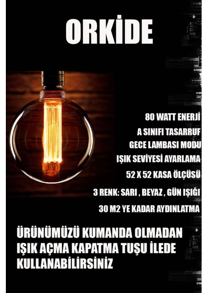 3 Renk Kumandalı Krom Gümüş Salon LED Avize Orkide Ledli Avize Büyük Salon Avizesi
