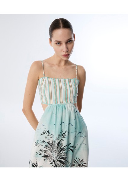 Desenli Cutout Elbise TS1250002342089 modelleri