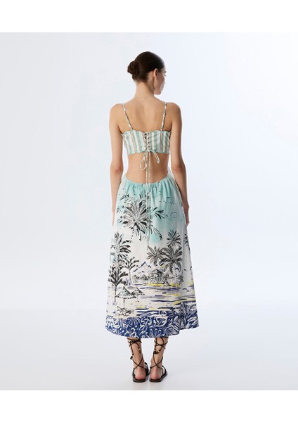 Desenli Cutout Elbise TS1250002342089 fırsatları