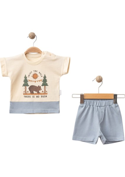 Erkek Bebek There Is No Rush Baskılı Şortlu Takım fiyatları
