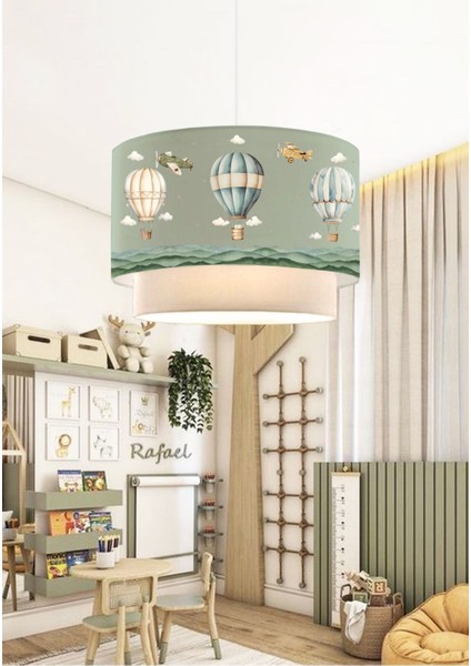 Homing Balonlu Çocuk Odası Sarkıt Pastel Yeşil 241830