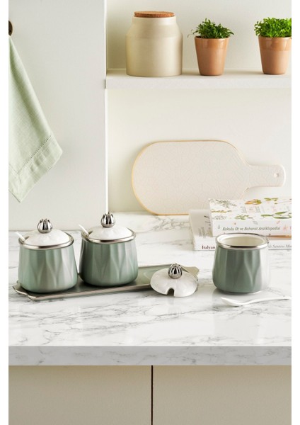 Gri Baharat Takımı, 3 Parça, 380 ml, Şık ve Kullanışlı Mutfak Aksesuarı