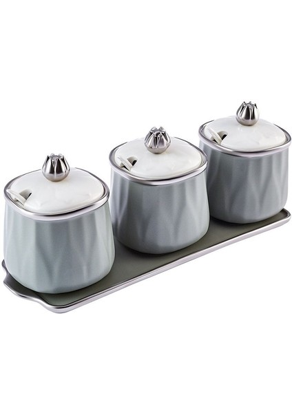 Gri Baharat Takımı, 3 Parça, 380 ml, Şık ve Kullanışlı Mutfak Aksesuarı modelleri