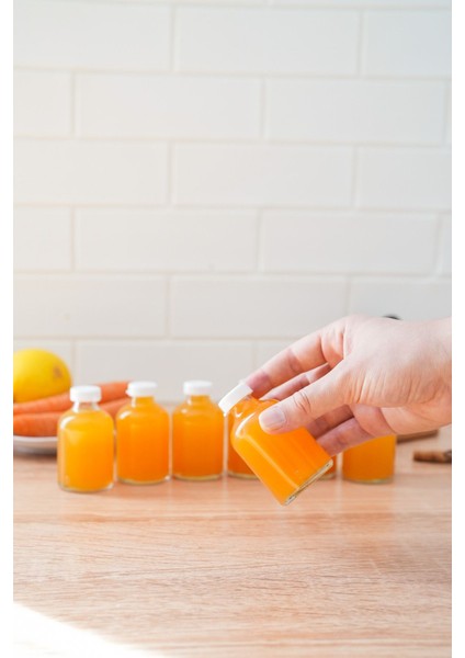 7 Adet 50 ml Cam Şişe, Kışlık İksirler İçin Kapaklı Set, Şeffaf ve Şık Tasarım modelleri