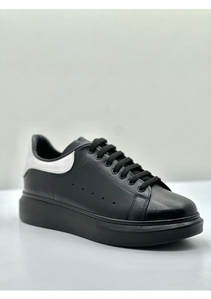 Erkek Hakiki Deri Sneakers Siyah