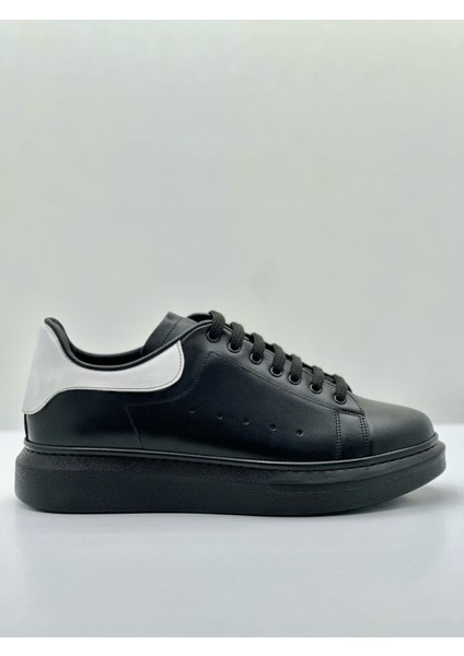 Erkek Hakiki Deri Sneakers Siyah
