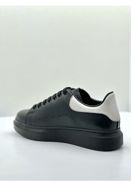 Erkek Hakiki Deri Sneakers Siyah