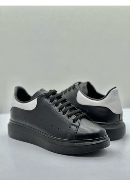 Erkek Hakiki Deri Sneakers Siyah