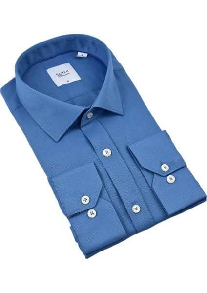 Erkek Klasik Petek Doku Uzun Kol Gömlek 3718 BGL-ST04397 fiyatları