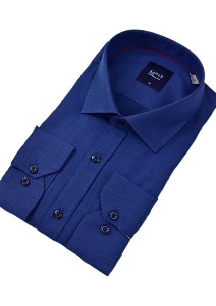 Erkek Klasik Petek Doku Uzun Kol Gömlek 3718 BGL-ST04397 modelleri