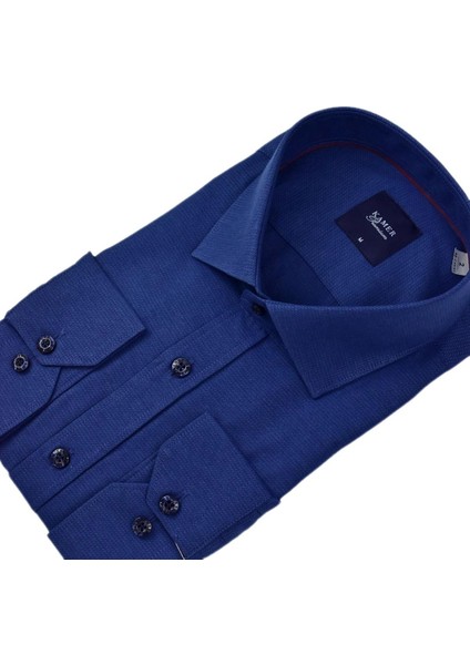 Erkek Klasik Petek Doku Uzun Kol Gömlek 3718 BGL-ST04397 fırsatları
