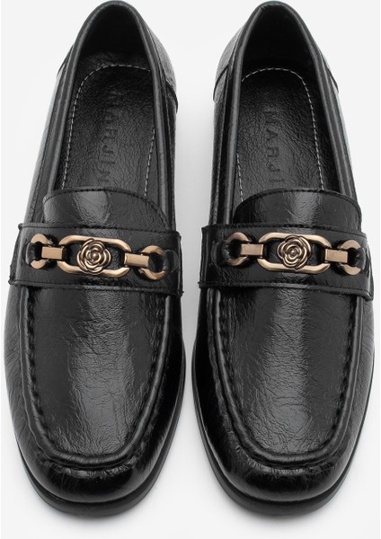 Kadın Loafer Küt Burun Tokalı Günlük Ayakkabı Barfin