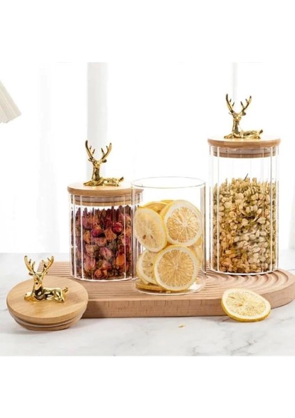 Turuncu cam bambu kapaklı dekoratif hava geçirmez küçük kavanoz 11.5x9 cm fiyatları