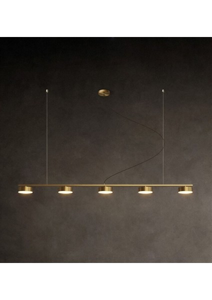 Gold 5 Spotlu LED Lamba,sarkıt Avize,modern Aydınlatma,dekoratif Işık-Gün Işığı