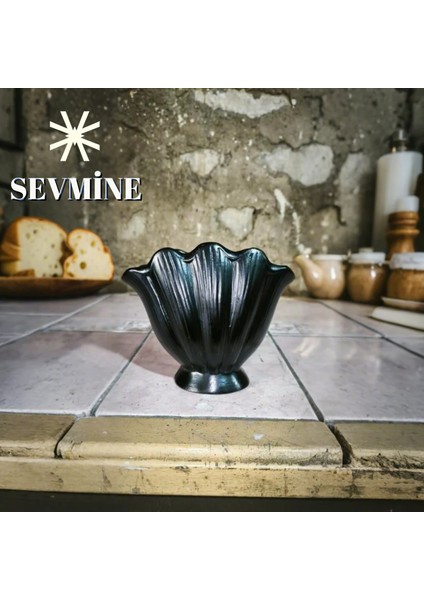 16 cm Modern Trend Siyah Istiridye Vazo - Mekanlarınıza Zarif Bir Dokunuş modelleri