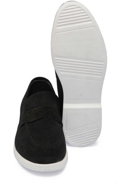 Siyah Hakiki Süet Deri Erkek Loafer - E24I1AY56784-A01 fırsatları