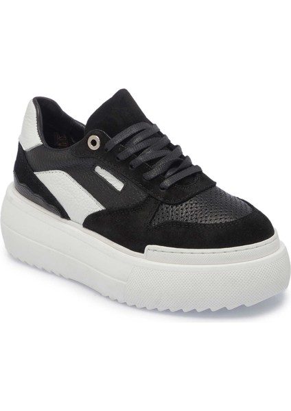 Siyah Hakiki Deri Kadın Sneaker - K24I1AY67134-A23