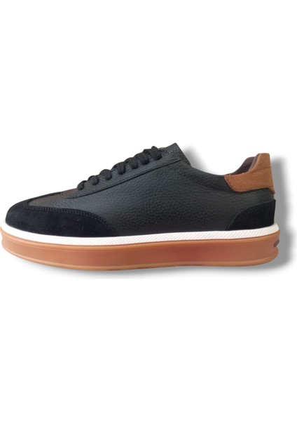 GE0192-2 Gudi Baskı Floter Deri Üst Kalite Kauçuk Taban Erkek Sneaker Ayakkabı