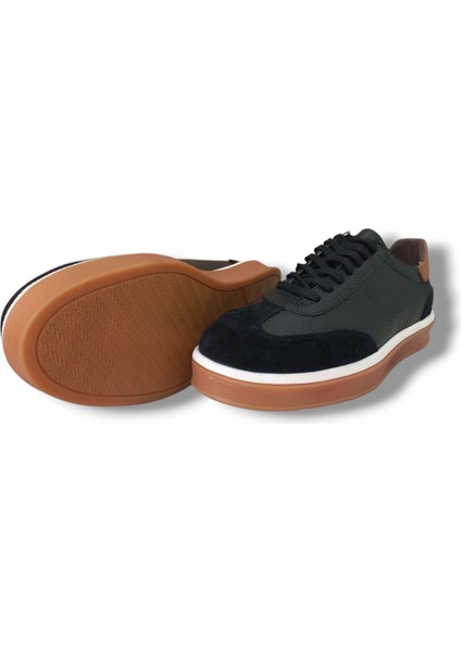GE0192-2 Gudi Baskı Floter Deri Üst Kalite Kauçuk Taban Erkek Sneaker Ayakkabı